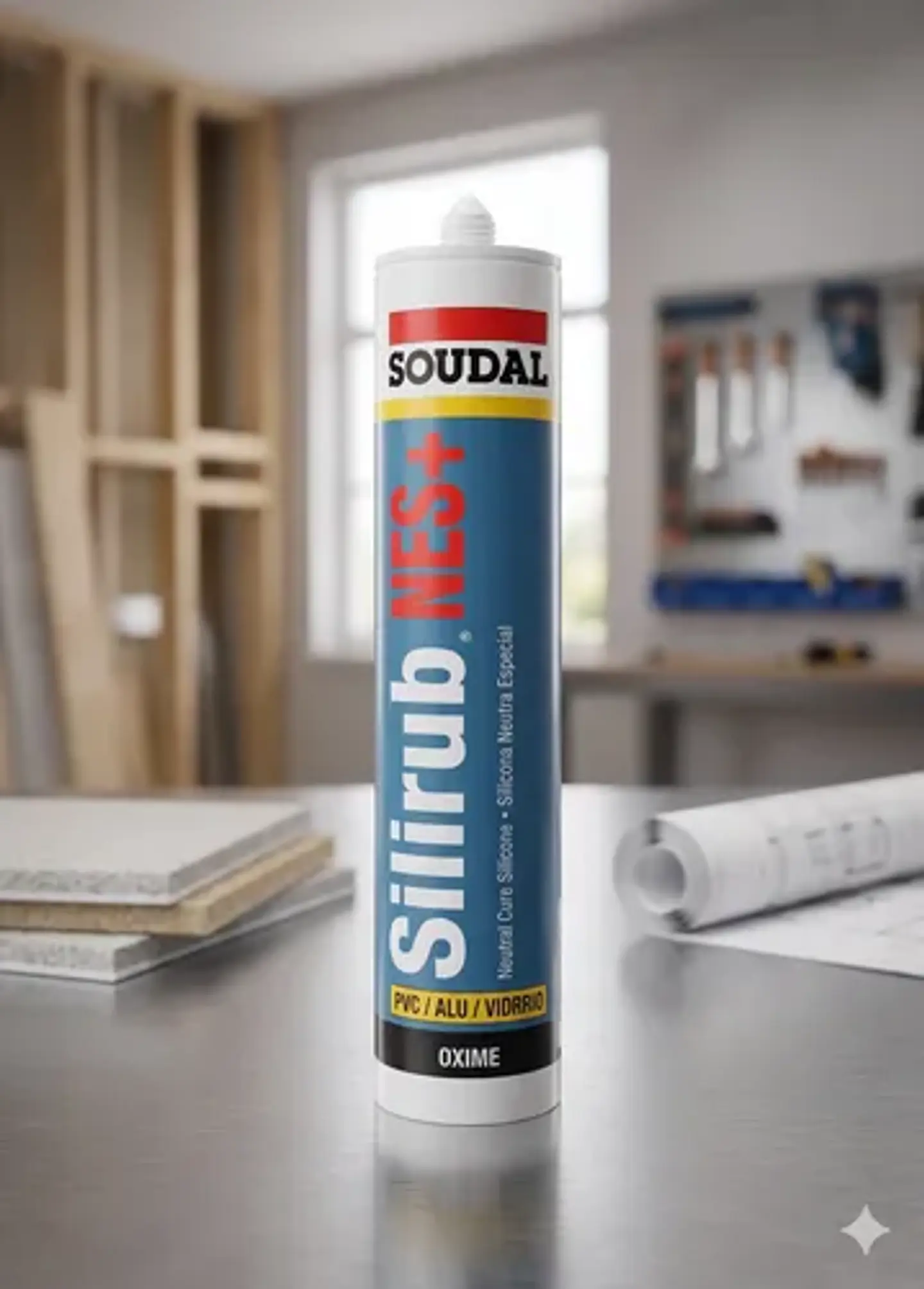 Silicona Neutra Silirub NES+ SOUDAL 300ml - Color Blanco 3