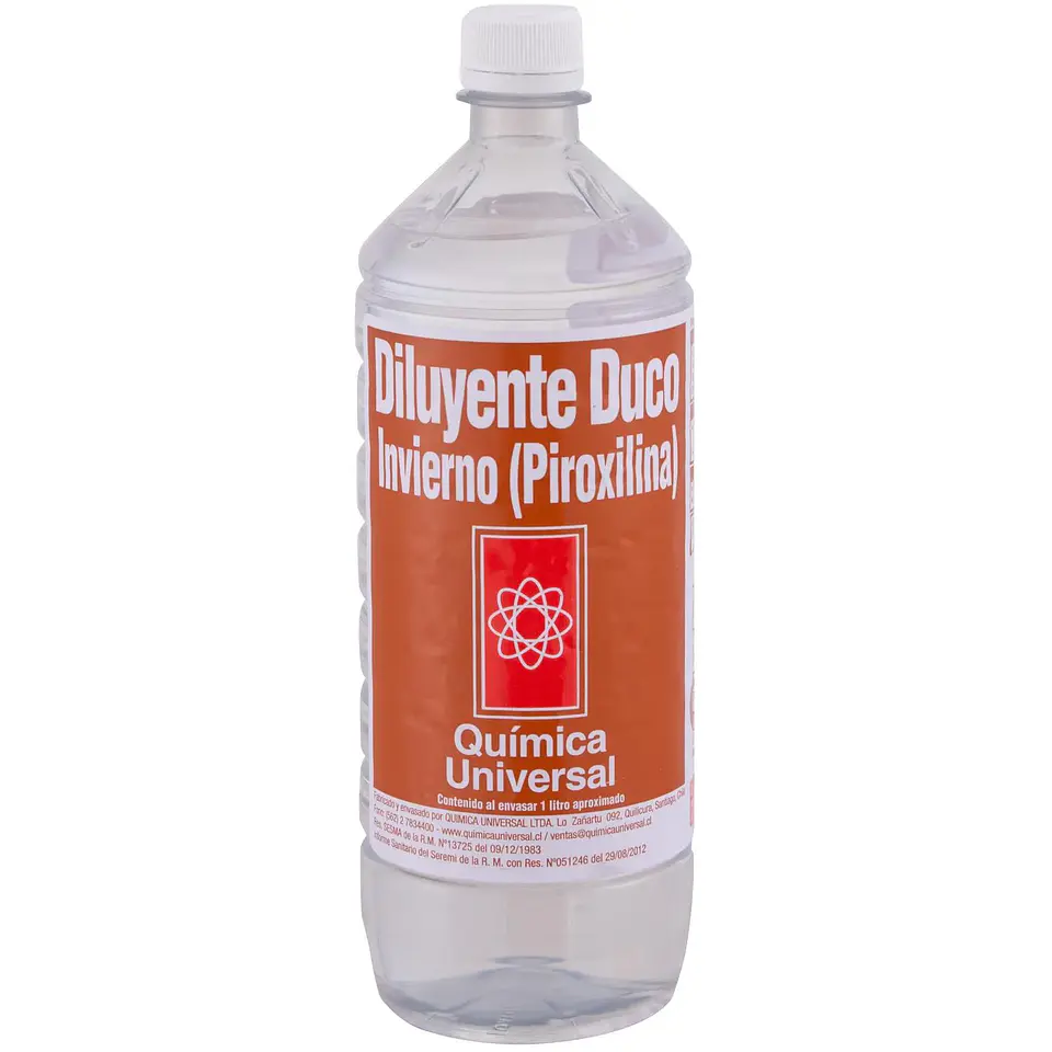 Diluyente DUCO INVIERNO (Piroxilina) 1 Litro - QUIMICA UNIVERSAL 1