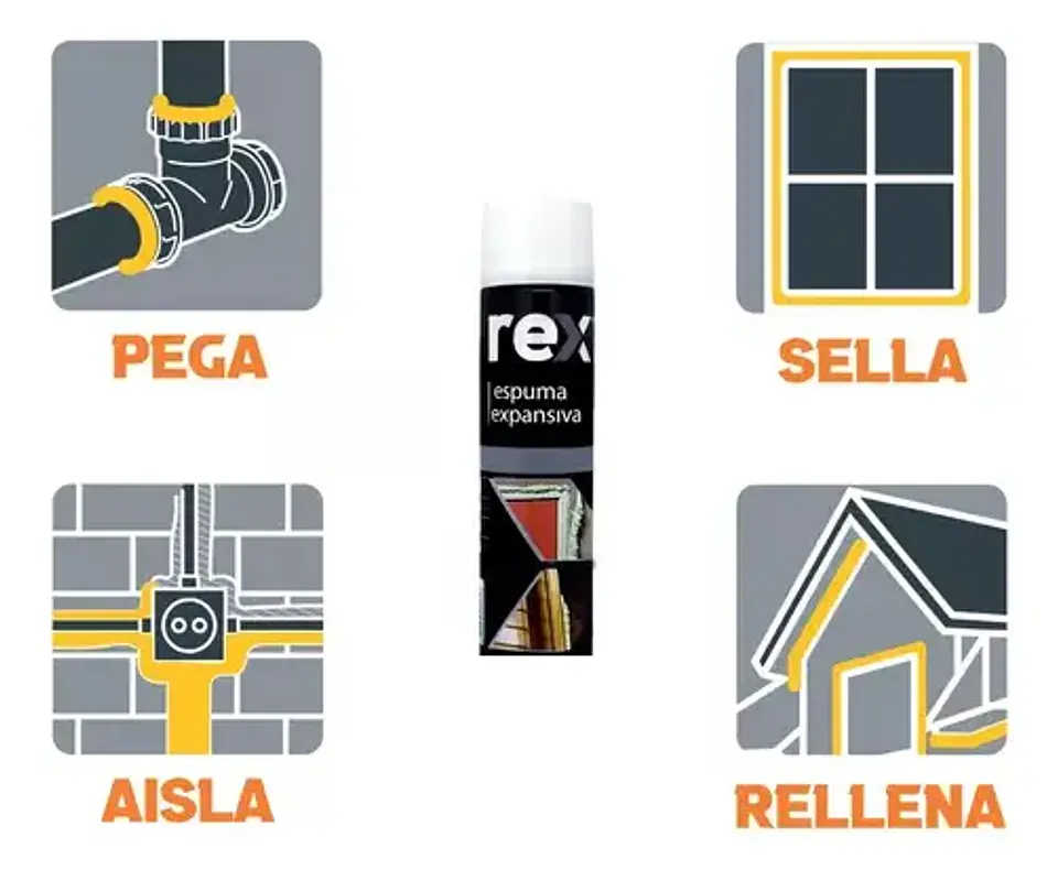 Espuma Expansiva Poliuretano REX 750ml 2