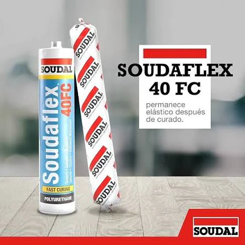 PATE Sellante Poliuretano Soudaflex 40FC 600ml - Color Gris