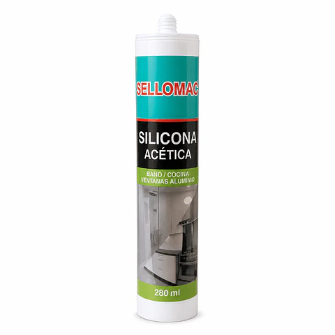 Silicona Acética SELLOMAC 280ml - Color Transparente