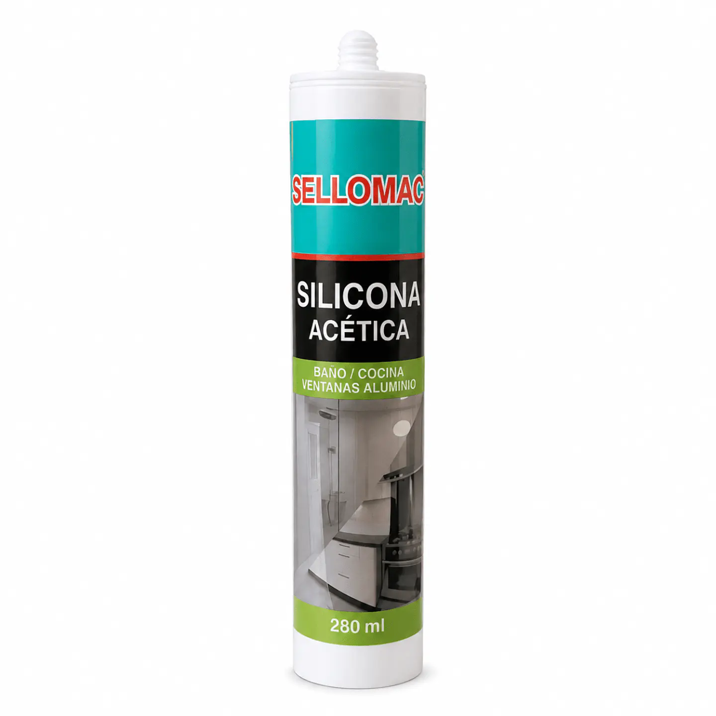 Silicona Acética SELLOMAC 280ml - Color Transparente 1