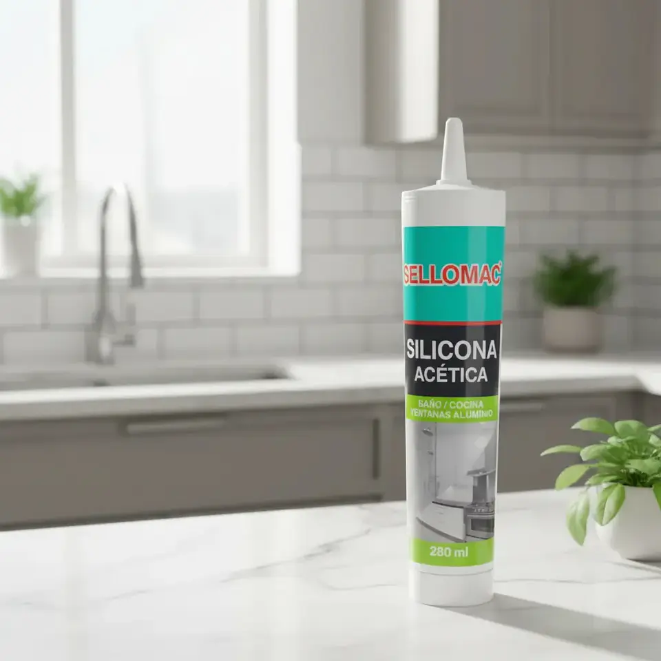 Silicona Acética SELLOMAC 280ml - Color Transparente 2