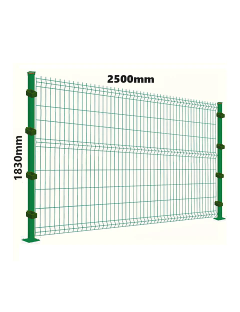 Kit Cierre Perimetral: Malla 1.8x2.5m + Pilar 2.3m + 3 Clips