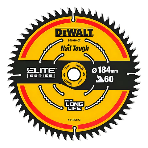Disco Sierra 60 Dientes DeWalt Elite Series DT1670-QZ  Eje 7 1/4"
