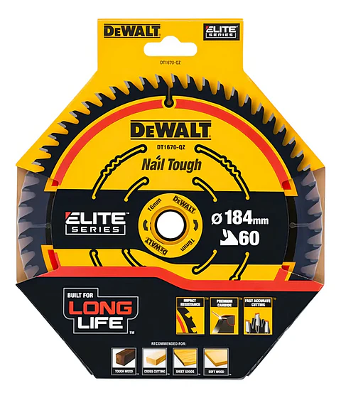 Disco Sierra 60 Dientes DeWalt Elite Series DT1670-QZ  Eje 7 1/4"