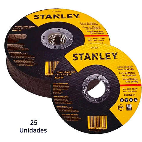 Disco Desbaste 4 1/2 Stanley (115x6,0x22) STA0413