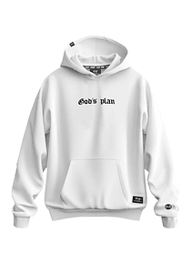 MDF® Hoodie White GOD´S PLAN Limited Edition