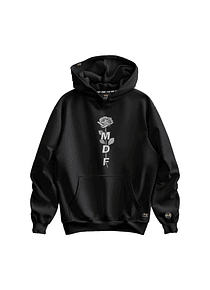 MDF® Hoodie Black SILVER ROSE