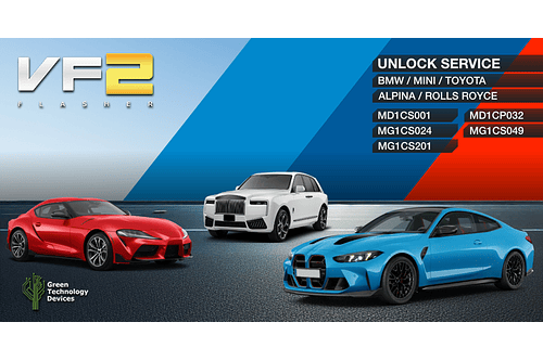 Desbloqueio de Centralina MD1/MG1 BMW-TOYOTA-ROLLS (VF2 Flasher)