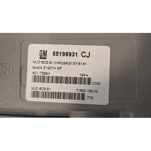 OPEL MARELLI 55198931 CJ MJD6O3.S1 HW03A 2