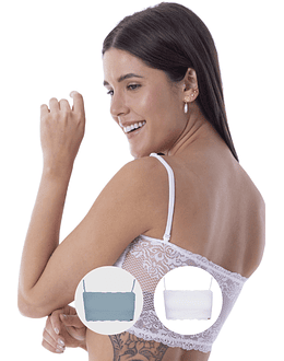 Pack Top Strapless Encaje