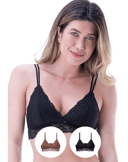 Pack Bralette sin copas ni aros 2RIOS