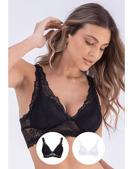 Pack Bralette Encaje X2