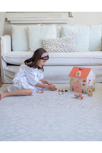 Alfombra de Juego / Play Mat Amapolas & Rombo Gris XL