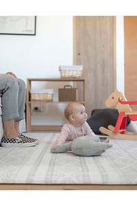 Alfombra de Juego / Play Mat Amapolas & Rombo Gris XL