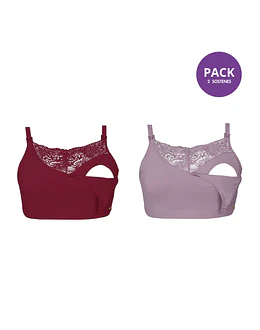 Pack 2 Sostenes de Lactancia Semi Encaje