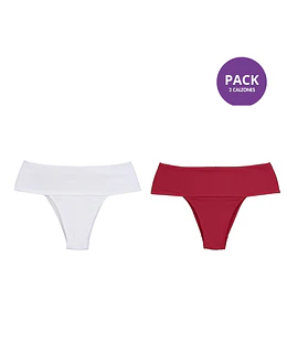 Pack x2 Calzones Maternales | Rojo - Blanco