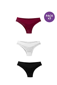 Pack x 3 Calzón embarazada encaje 