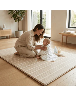 Playmat Alfombra Antigolpes para Bebé 125x180 cm – Líneas Étnicas / Rombos Lana