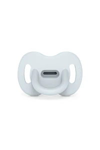 Chupete Todo Silicona Fisiológico  6/18 M Soft Azul