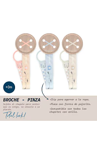 Broche Cinta Botón Wild Beige