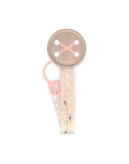 Broche Cinta Botón Wild Rosado