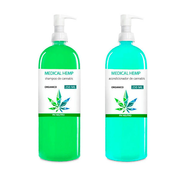 PACK: Shampoo y Acondicionador de Cannabis 200 ml.