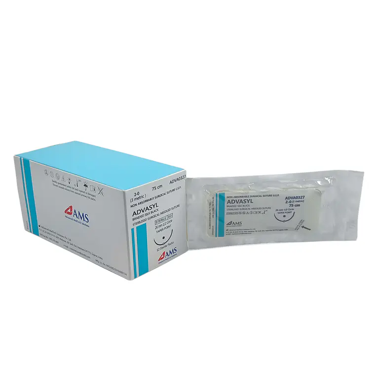 Sutura Seda Negra 2-0 75 Cm, 1/2 Circulo Tp 26 Mm. ADVA0327 1