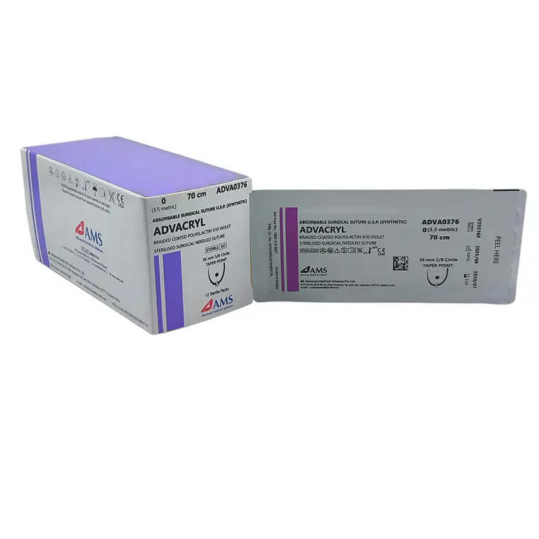 Sutura Poliglac Vio 0 70 Cm, 5/8 Circulo Tp 36 Mm. ADVA0376 1