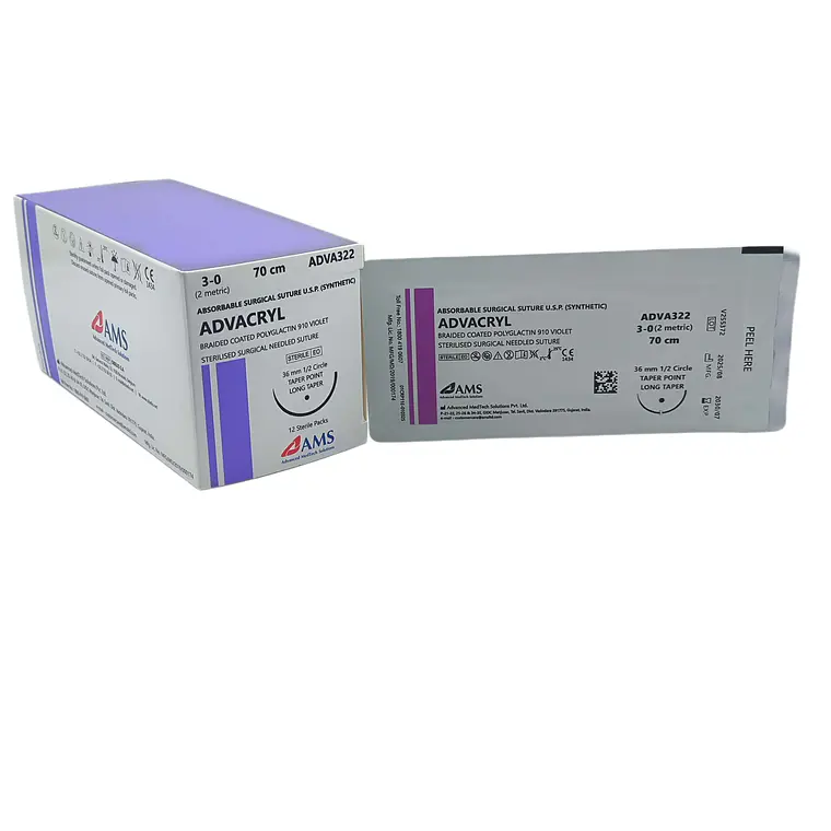Sutura Poliglac Vio 3-0 70 Cm,1/2 Circ Tp 36mm(Ltp).ADVA322 1