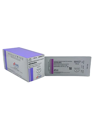 Sutura Poliglac 3-0 45 Cm,1/2 Circulo Tp 26Mm.ADVA2271S