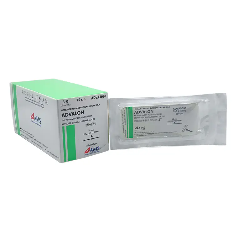 Sutura Nylon Negro 3-0 75Cm, Recta St Ct 60Mm. ADVA3090 1