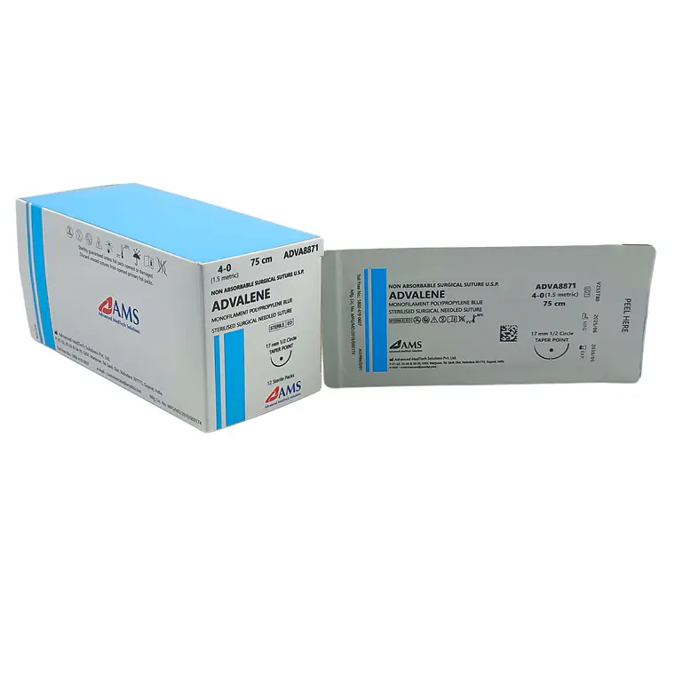 Sutura Polipropi Azul 4-0 75 Cm,1/2 Circulo Tp 17Mm. ADVA8871 1