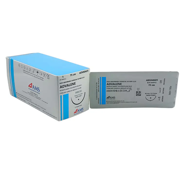 Sutura Polipropi Azul 1-0 75 Cm,1/2 Circ Tp 36Mm. ADVA8425 1