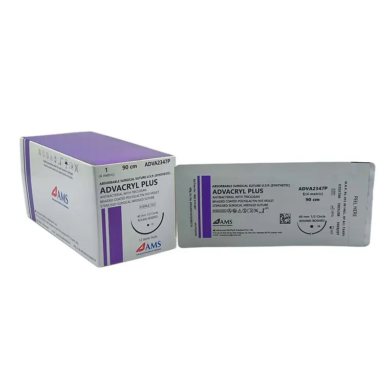 Sutura Poliglac Plus Vio 1 90 Cm,1/2 Circ Tp 4Mm.ADVA2347P 1