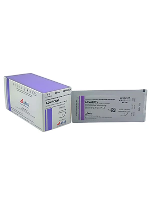 Sutura Poliglac 4-0 45 Cm,3/8 Circ Cort Rev 19Mm. ADVA2628
