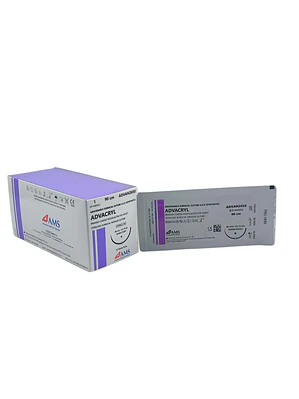 Sutura Poliglactina Violeta 1 90 Cm, 1/2 Circulo Tp 48 Mm. ADVAN2650