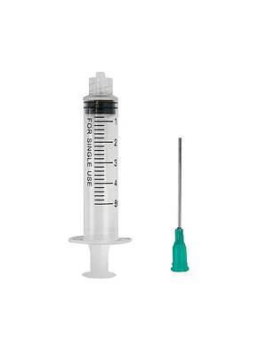 Jeringa 5CC 21G*1.0 Luer Lock. Caja por 100 unidades
