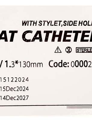 Catéter Urinario Gato Con Estilete, 4fr - 1.3 X 130mm, 1 Und