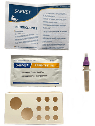 Test Rápido Ehrlichia -  Anaplasma, 10 Uds, Vet Premium