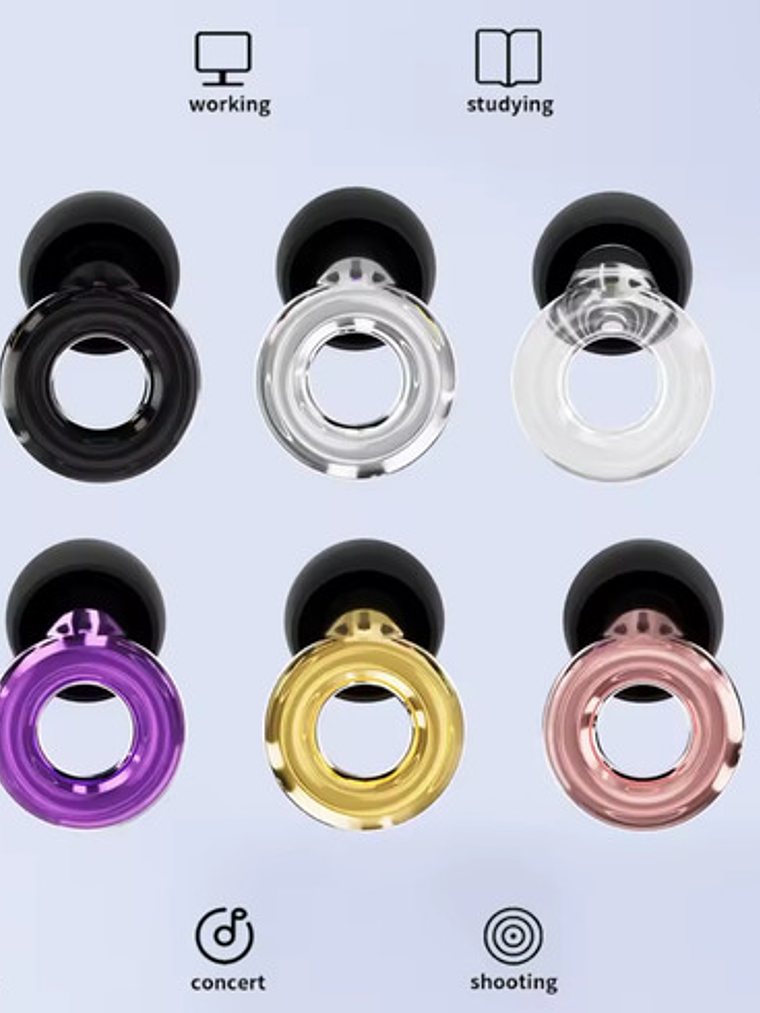 Tapones Protectores Oídos, 17db Tipo Loop, Fiesta Dormir Etc 2