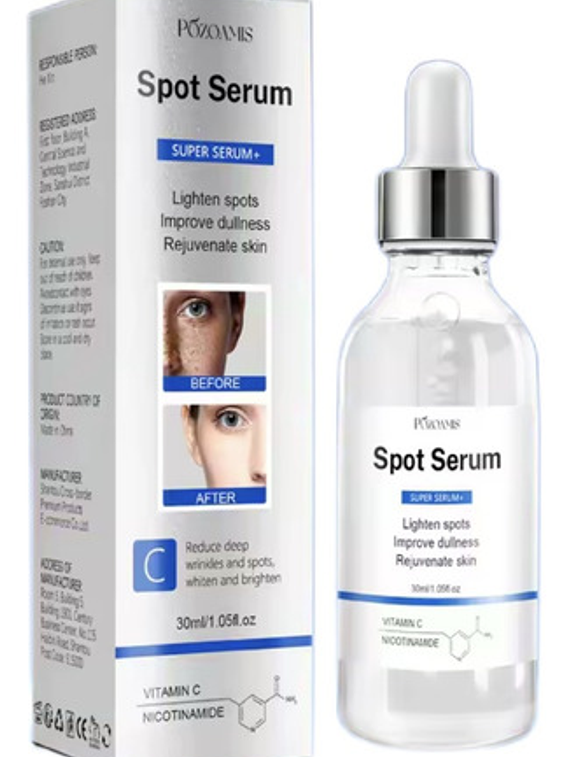 Serum Anti Manchas, Vitamina C + Nicotinamida, Frasco 30ml 1