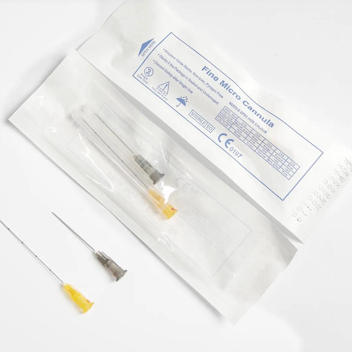 Micro cánulas flexibles + aguja de acceso, pack 10 unidades  2