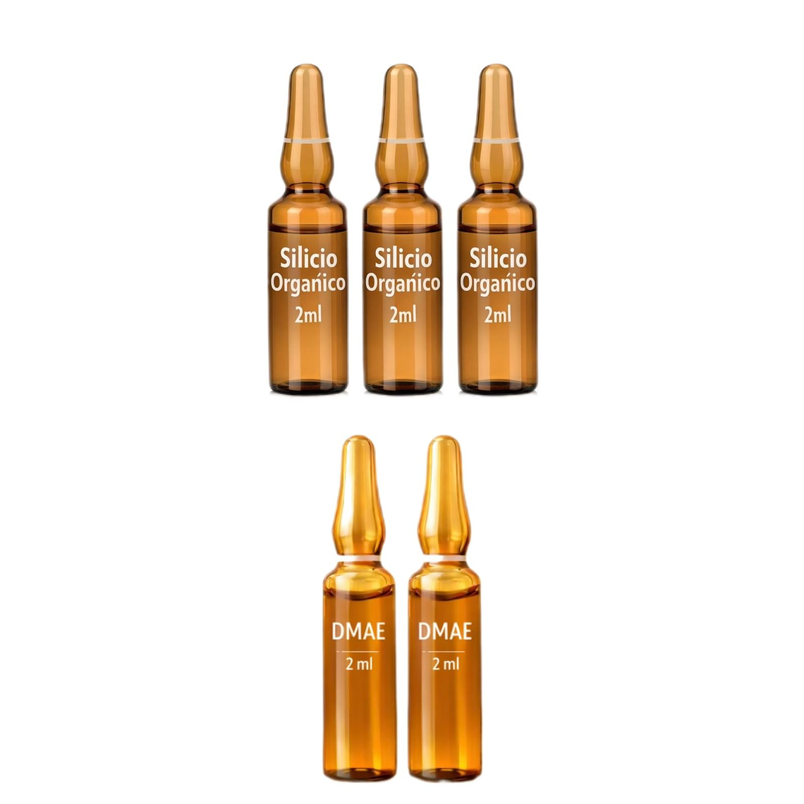 Pack reafirmante 2 ampollas DMAE + 3 ampollas Silicio Orgánico, 2ml cada una 1