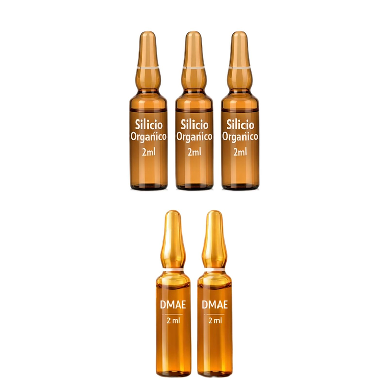 Pack reafirmante 2 ampollas DMAE + 3 ampollas Silicio Orgánico, 2ml cada una 1