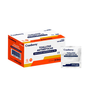 Toallitas Antisépticas con Alcohol 70% 