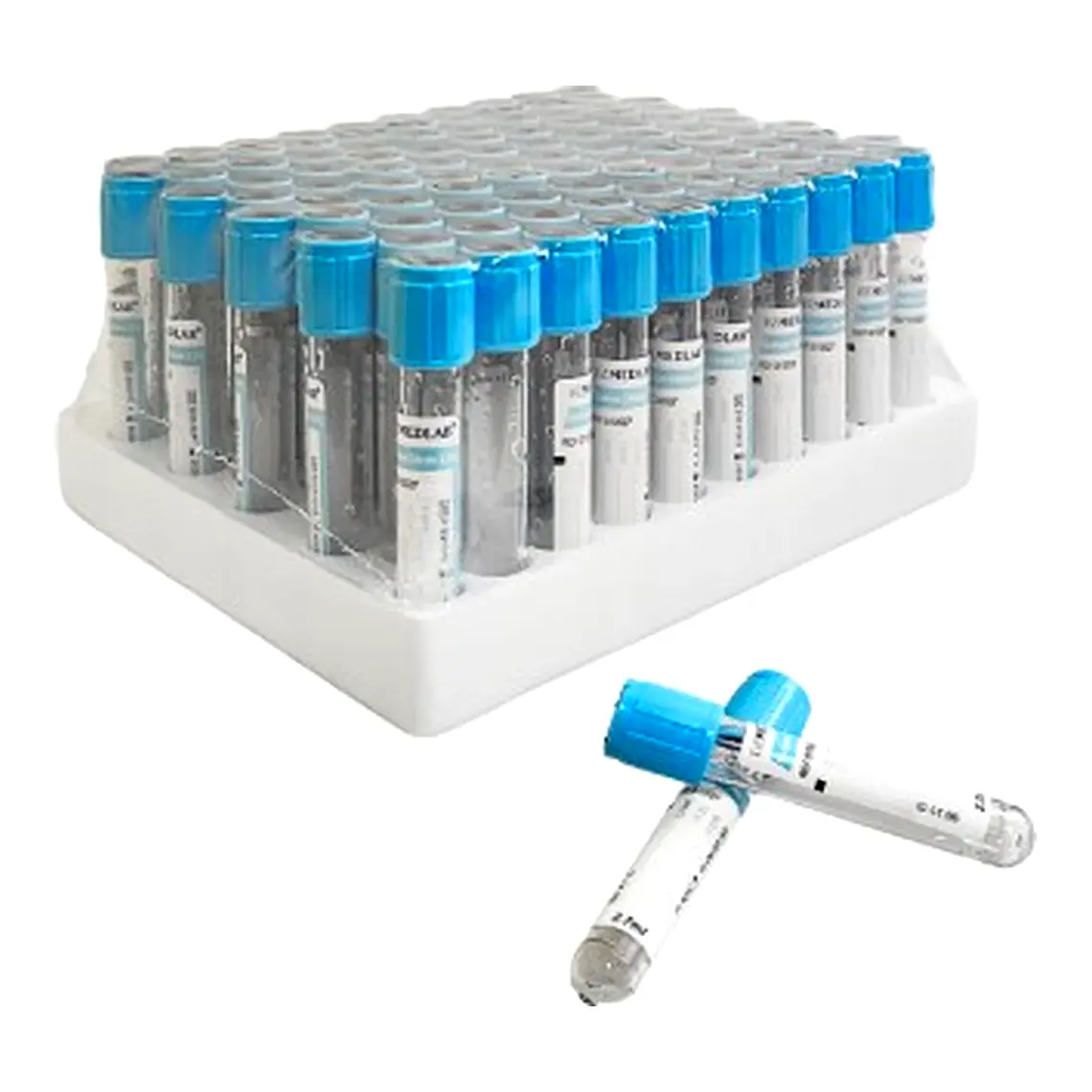 Tubo al Vacío Citrato 3.2% 4.5 mL Tapa Celeste EZMEDLAB 1