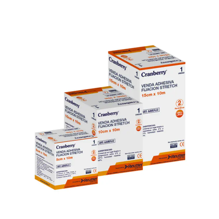 Venda Adhesiva Stretch 5 cm x 10 m Cramberry Fijación 1