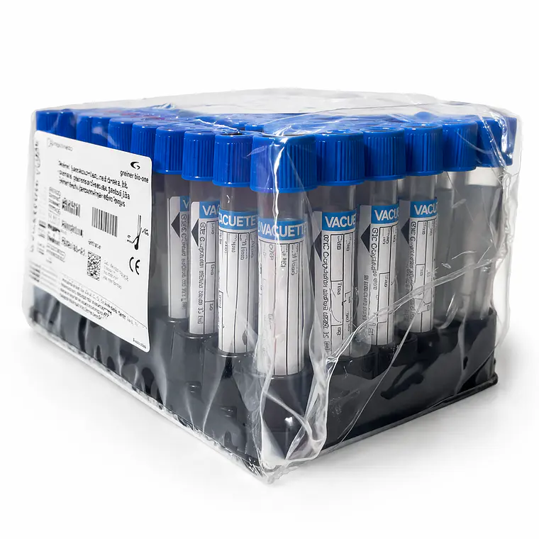 Tubos al Vacío para Toma de Muestra Tapa Celeste 3,0 mL - Rack 50 unidades 2